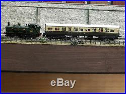 371-987 N Gauge DCC Sound Farish N Gauge Pannier Tank With Dapol Autocoach