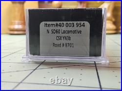 Atlas N DCC Sound Equiped SD 60 CSX Yn3b #8701 New in box