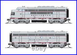 BROADWAY LIMITED 6832 N SCALE F3 A/B CBQ 9960A/9960B Alum A-unit Paragon4 Sound