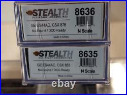 BROADWAY LITEDNSCALE 8635+8636 STELTH CSX GE ES44AC 2-UNIT LOT CAB No. 853+876