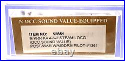 Bachmann 52851 PRR K4 4-6-2 Post-War withModern Pilot #1361 N Scale DCC Sound NIB