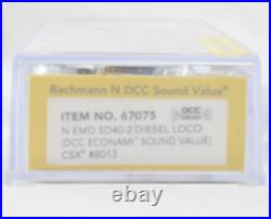 Bachmann CSX #8013 EMD SD40-2 With Econami DCC & Sound N Scale Locomotive 67075