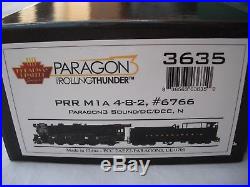 Broadway Limited 3635 DC/DCC Sound, PRR 6766 M1A 4-8-2 Steam Locomotive, N Scale