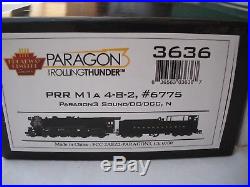 Broadway Limited 3636 DC/DCC Sound, PRR 6775 M1A 4-8-2 Steam Locomotive, N Scale