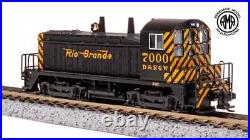 Broadway Limited 7490 N ScaleEMD NW2 DRGW 100 Blk Gold Paragon 4 Sound DC DCC