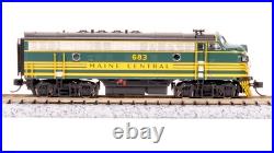 Broadway Limited 7723 N Scale MEC EMD F3 AB Unit-A Green & Gold Diesel #683/671B
