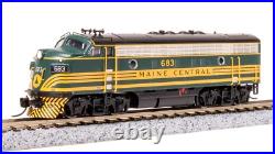 Broadway Limited 7723 N Scale MEC EMD F3 AB Unit-A Green & Gold Diesel #683/671B