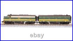 Broadway Limited 7723 N Scale MEC EMD F3 AB Unit-A Green & Gold Diesel #683/671B