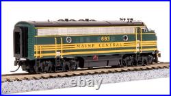 Broadway Limited 7723 N Scale MEC EMD F3 AB Unit-A Green & Gold Diesel #683/671B