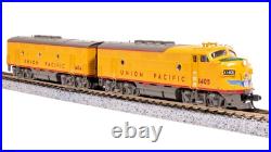 Broadway Limited 7727 N Scale UP EMD F3 AB Yellow Gray Unit-A Diesel #1405/1404C