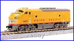 Broadway Limited 7727 N Scale UP EMD F3 AB Yellow Gray Unit-A Diesel #1405/1404C