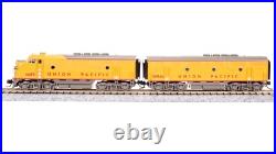 Broadway Limited 7727 N Scale UP EMD F3 AB Yellow Gray Unit-A Diesel #1405/1404C
