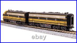 Broadway Limited 7754 N Scale DRGW EMD F7 AB Black Diesel Locomotive #5561/5562