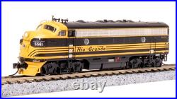 Broadway Limited 7754 N Scale DRGW EMD F7 AB Black Diesel Locomotive #5561/5562