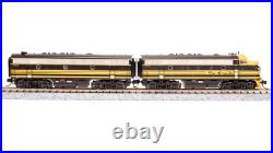 Broadway Limited 7754 N Scale DRGW EMD F7 AB Black Diesel Locomotive #5561/5562