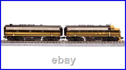 Broadway Limited 7754 N Scale DRGW EMD F7 AB Black Diesel Locomotive #5561/5562