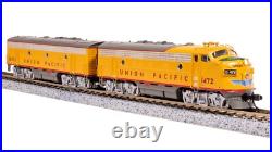 Broadway Limited 7762 N Scale UP EMD F7 AB Yellow Gray Diesel Loco #1472/1472C