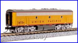 Broadway Limited 7762 N Scale UP EMD F7 AB Yellow Gray Diesel Loco #1472/1472C