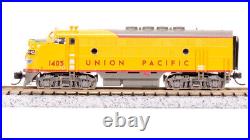 Broadway Ltd 7727 N Scale UP EMD F3 AB Yellow Gray Unit-A Diesel #1405/1404C