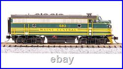 Broadway Ltd 7734 N Scale MEC EMD F3A Green & Gold Diesel Locomotive #686
