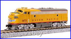 Broadway Ltd 7762 N Scale UP EMD F7 AB Yellow Gray Diesel Locomotive #1472/1472C