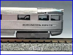 Con-Cor N DCC/Sound CB&Q Burlington 1934 Pioneer Zephyr 9900 & Extra Cars