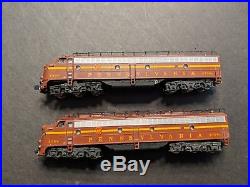Custom N Scale KATO Pennsylvania E-8As #s 5836 & 5709 with DCC/Sound MUST SEE