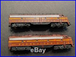 Custom N Scale KATO Pennsylvania E-8As #s 5836 & 5709 with DCC/Sound MUST SEE