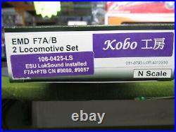 KATO 176-0425-LS, 106-102-1 CN F7A-B & 7 CAR KOBO ESU V5 LOK DCC & SND Nsc LIT