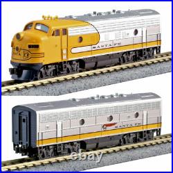 KATO N COMBO DCC & SOUND 1762140LS + 1762215LS N F7A/B SET ATSF Yellow Bonnet