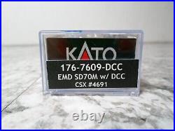 KATO N-Scale EMD SD70M CSX RD#4691 WithDCC #176-7609-DCC (Non-Sound)