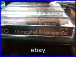 KATO N scale SDP40F Amtrak Ph. 1 501 with PRR Corrugated Set C & Amtrak Cars