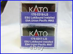 Kato 176-5317-ls, 176-5318-ls Union Pacific N Scale E-9 A-a Loksound DCC & Sound
