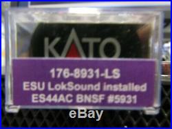 Kato 176-8931-ls Bnsf Es44ac Gevo Kobo Esu Lok DCC & Sound N Scale Rd# 5931