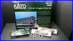 Kato N-scale ATSF El Capitan train with DCC/Sound Athearn FP45 locomotives