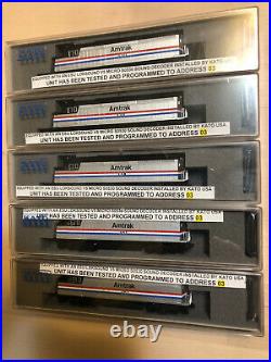 Kato N scale Amtrak and Metra F40PH factory installed LokSound DCC and sound