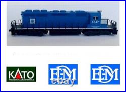Kato N scale locomotive SD40-2 Early EMD #6047 with DCC ESU Loksound Installed