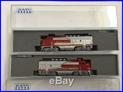 Kato Santa Fe F3 #21&21c Aa 176-1121 Atsf War Bonnet DCC Both Units Sound In 1