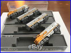 Kato Santa Fe F7 Abba 176-2125&176-2212 (yellow Bonnet) Dcc&sound