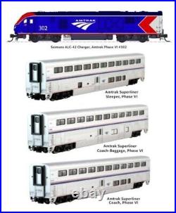 Kato (n) 10-1788dcc Amtrak Alc-42 DCC Equipped With 3 Passenger Cars New