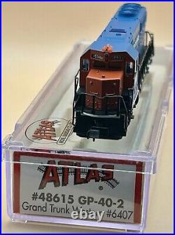 NIB N Scale ATLAS 48615 EMD GP-40-2 Grand Trunk Western #6407 DCC Ready