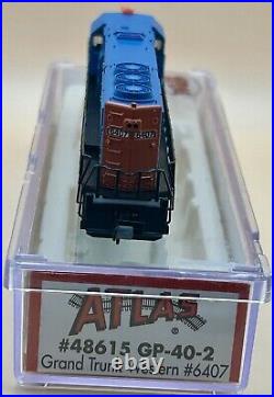 NIB N Scale ATLAS 48615 EMD GP-40-2 Grand Trunk Western #6407 DCC Ready
