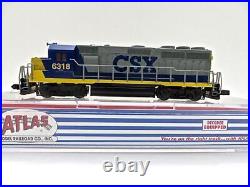 N Gauge 48682 Atlas CSX GP40-2 Cab 6318 Brand New With DCC