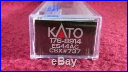N Kato 176-8914 Dcc/sound Csx Es44ac Diesel Locomotive #737 Vg/orig Box