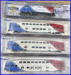 N Scale Athearn Utah Front Runner F59PHI #6 DCC/Tsunami Sound + 3 Car Set Rare