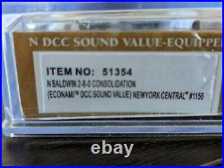 N-Scale Bachmann NYC 2-8-0 Consolidation #1156 with DCC/SOUND USED