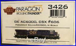 N Scale Broadway Limited DCC Sound Paragon 3 CSX GE AC6000 Used Runs Well