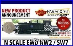 N Scale EMD NW2 Switcher withDCC & Sound ATSF (Zebra Stripes) #2404 BLI #3860