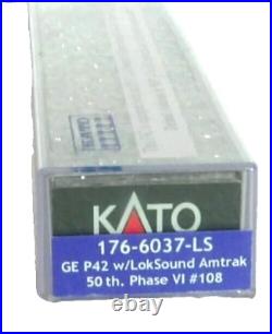 N Scale Kato 176-6037-DCC/Lok Sound Amtrak 108 Phase VI 50th Anniversary P42