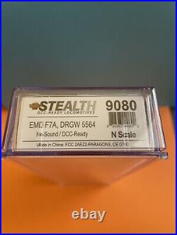 New! BWL 9080 N-Scale EMD F7A DRGW 5564 No/Sound DCC Ready Stealth